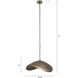 Maverick 1 Light 29.25 inch Antique Brass Pendant Ceiling Light