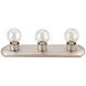 Bathroom Strip 3 Light 18 inch Brushed Pewter Vanity Light Wall Light