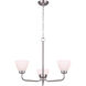 Madison 3 Light 20 inch Brushed Nickel Chandelier Ceiling Light