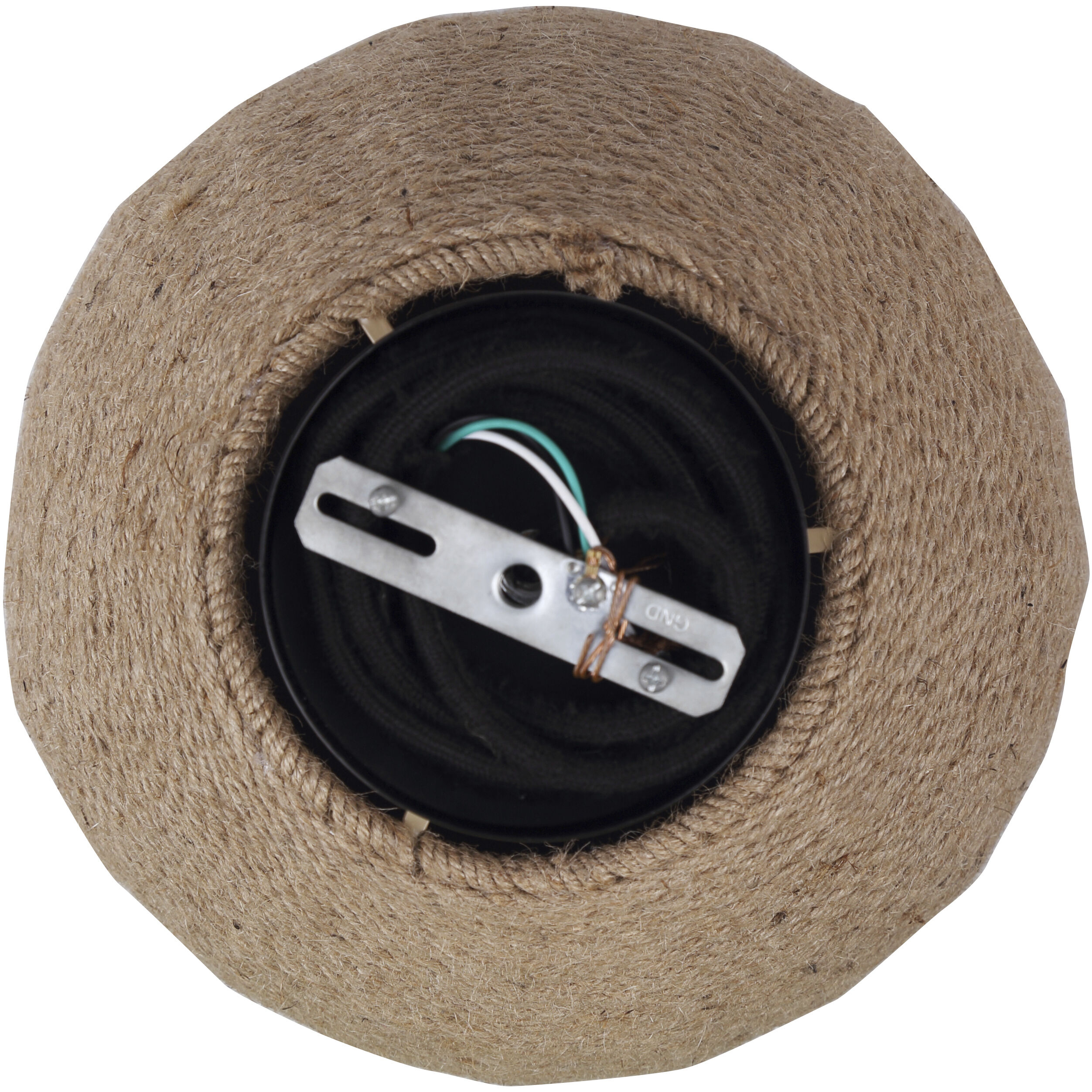 Aubrie 1 Light 12 inch Matte Black/Rope Color Pendant Ceiling Light