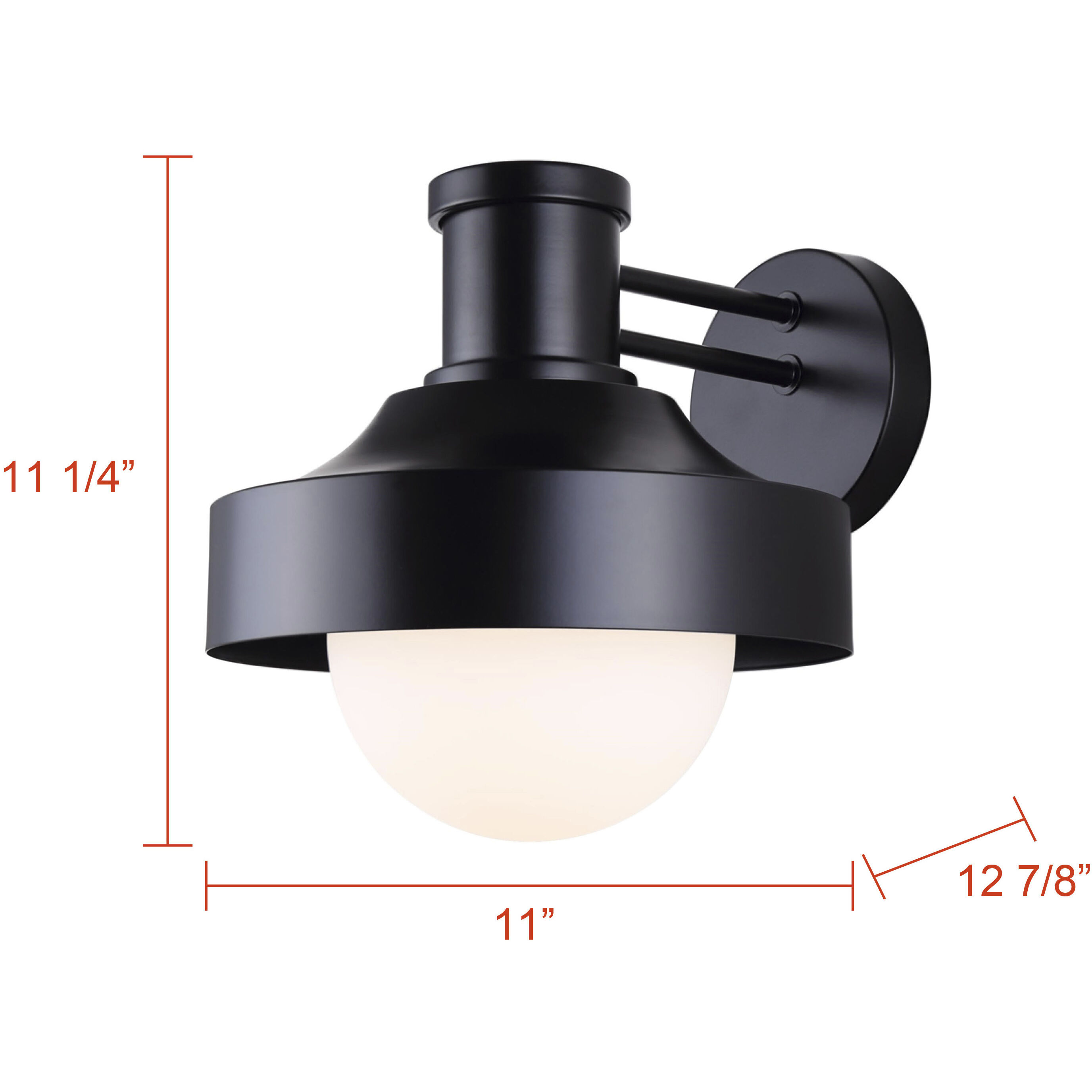 Baylor 1 Light 12.88 inch Black Outdoor Lantern