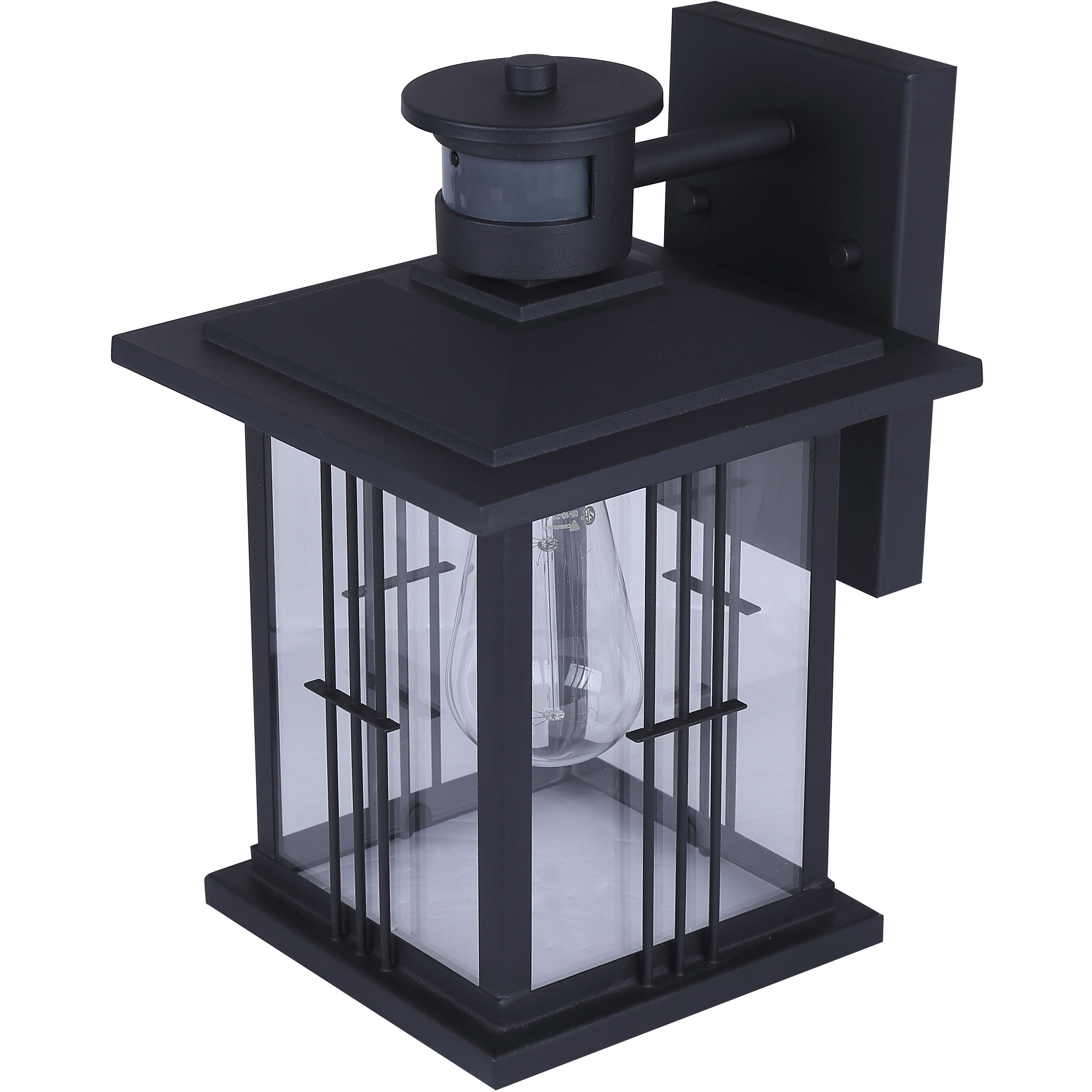 Grant 1 Light 12 inch Black Outdoor Wall Lantern