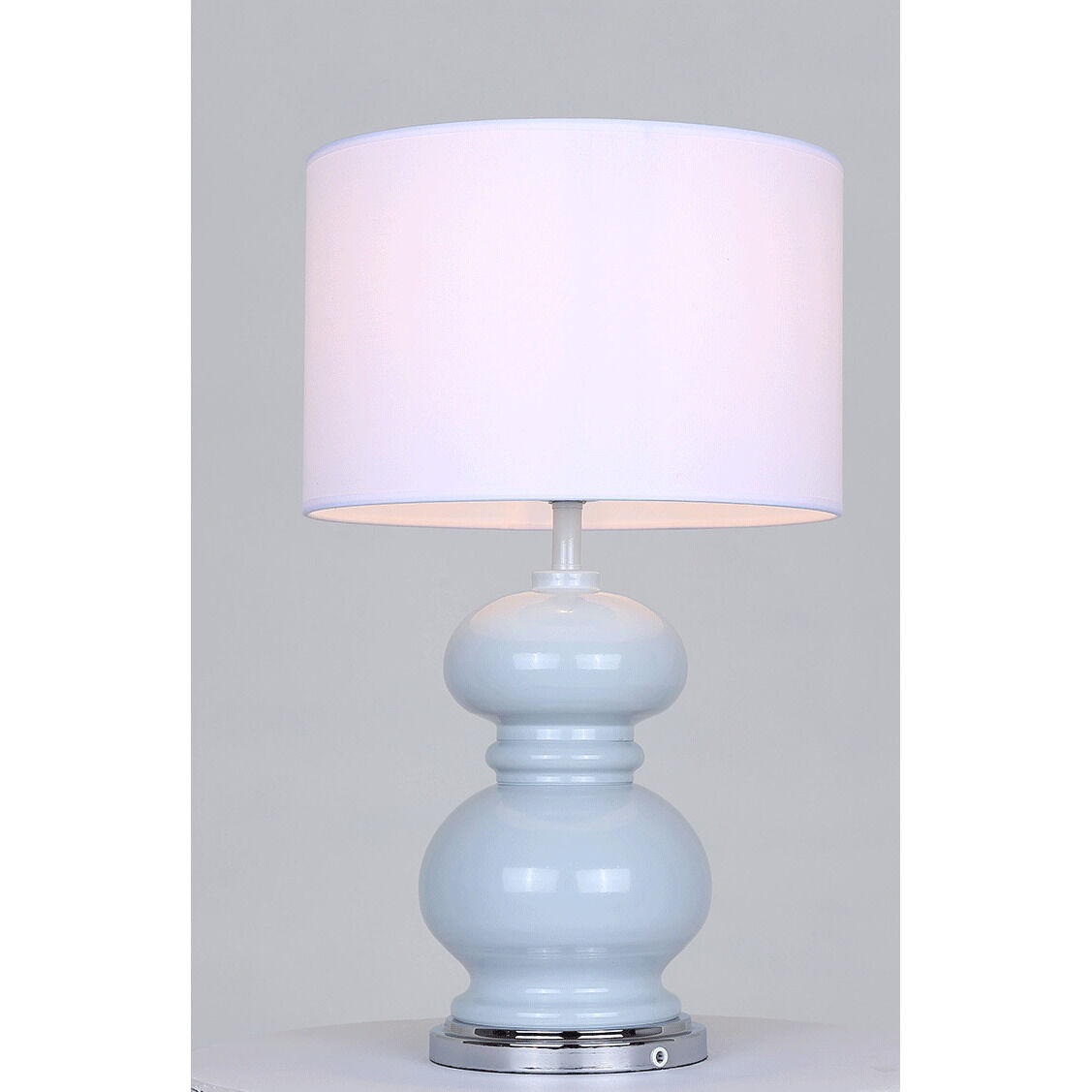 Biely 22.75 inch 100.00 watt Light Blue Table Lamp Portable Light