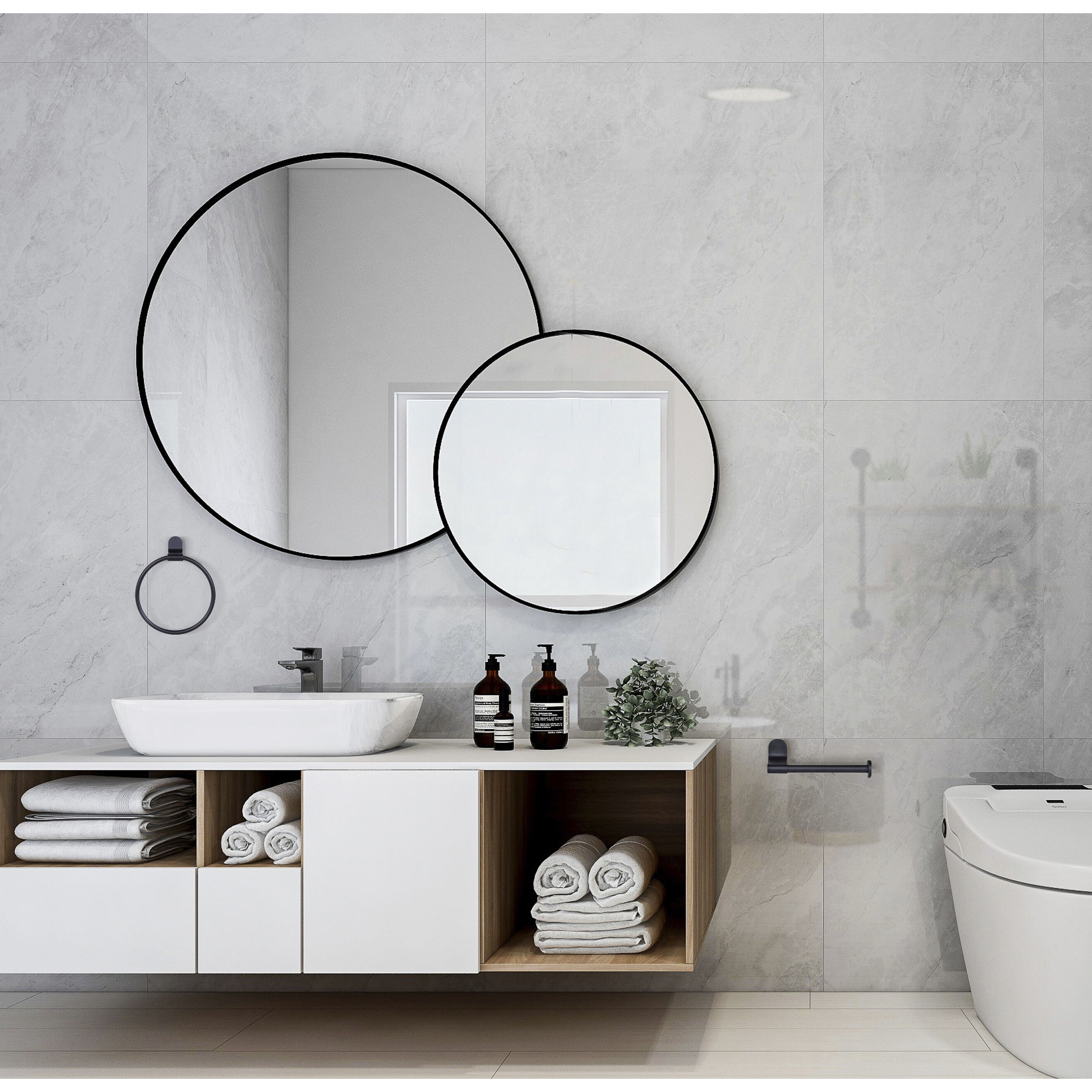 Lyla 6.5 inch Black Toilet Paper Holder