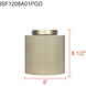 Scarlett 8 inch Gold Semi-Flush Mount Ceiling Light