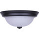 Canarm Classic 1 Light 11 inch Matte Black Flush Mount Ceiling Light in Frosted Glass, Twin Pack