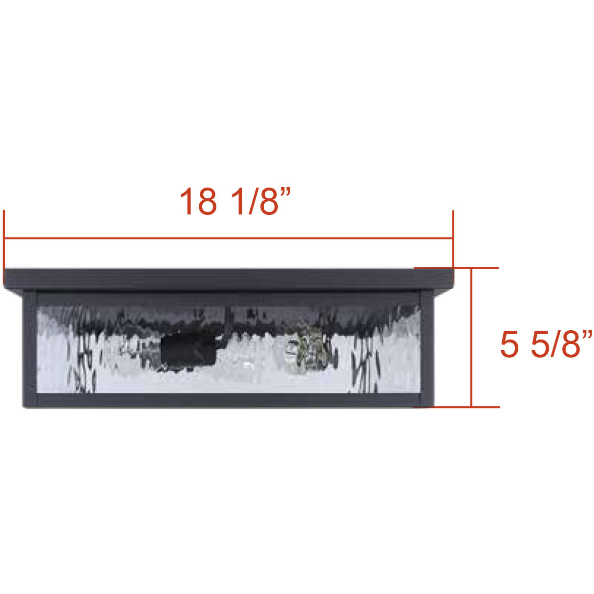 Shana 3 Light 18.13 inch Black Outdoor Flush Mount