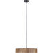 Dexter 4 Light 22 inch Black and Wood Pendant Ceiling Light in Faux Wood
