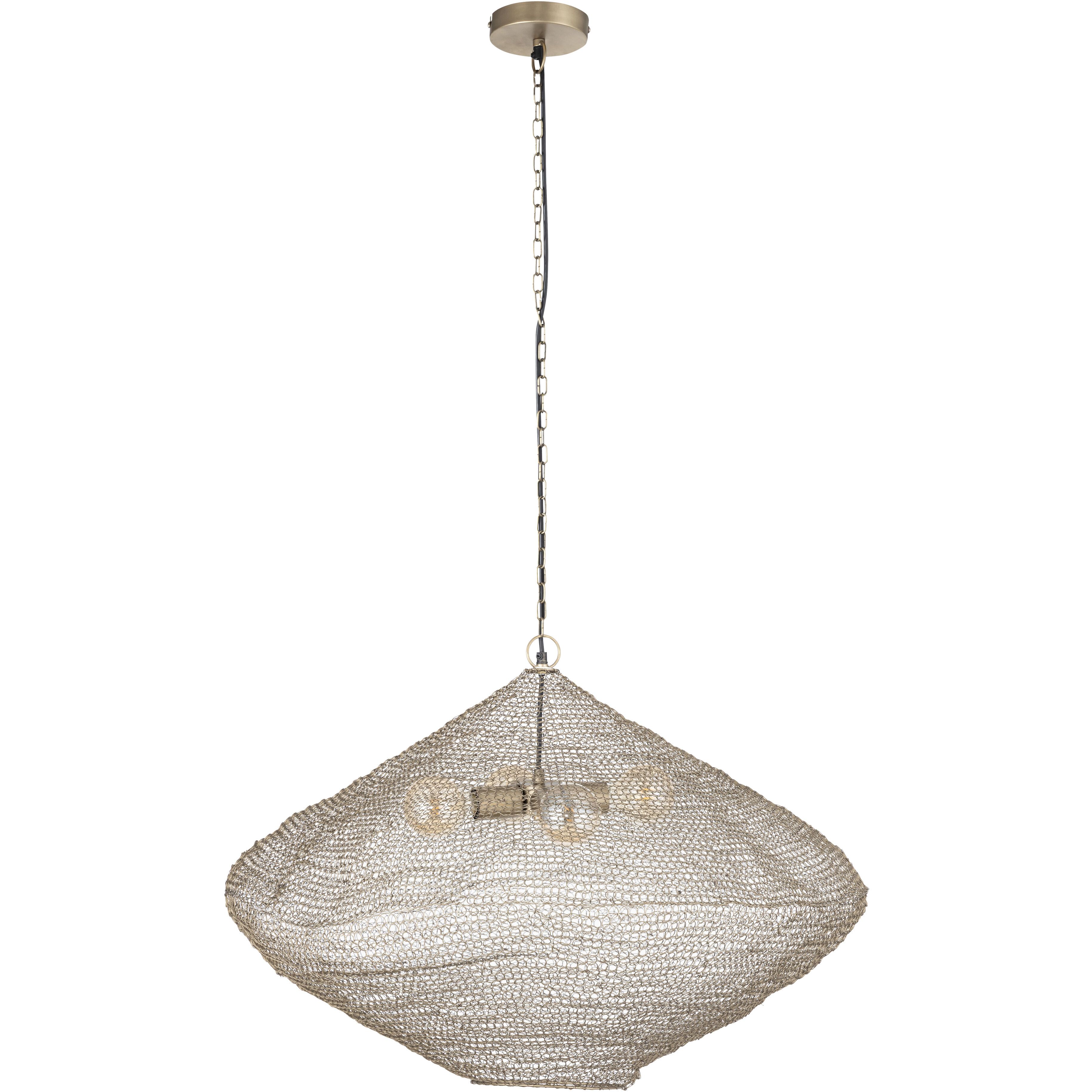 Warren 4 Light 33.5 inch Antique Brass Pendant Ceiling Light