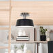 Jessa LED 12.75 inch Black/Brushed Nickel Flush Mount Ceiling Light in Black and Brushed Nickel