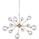 Madison 12 Light 44 inch Gold Chandelier Ceiling Light