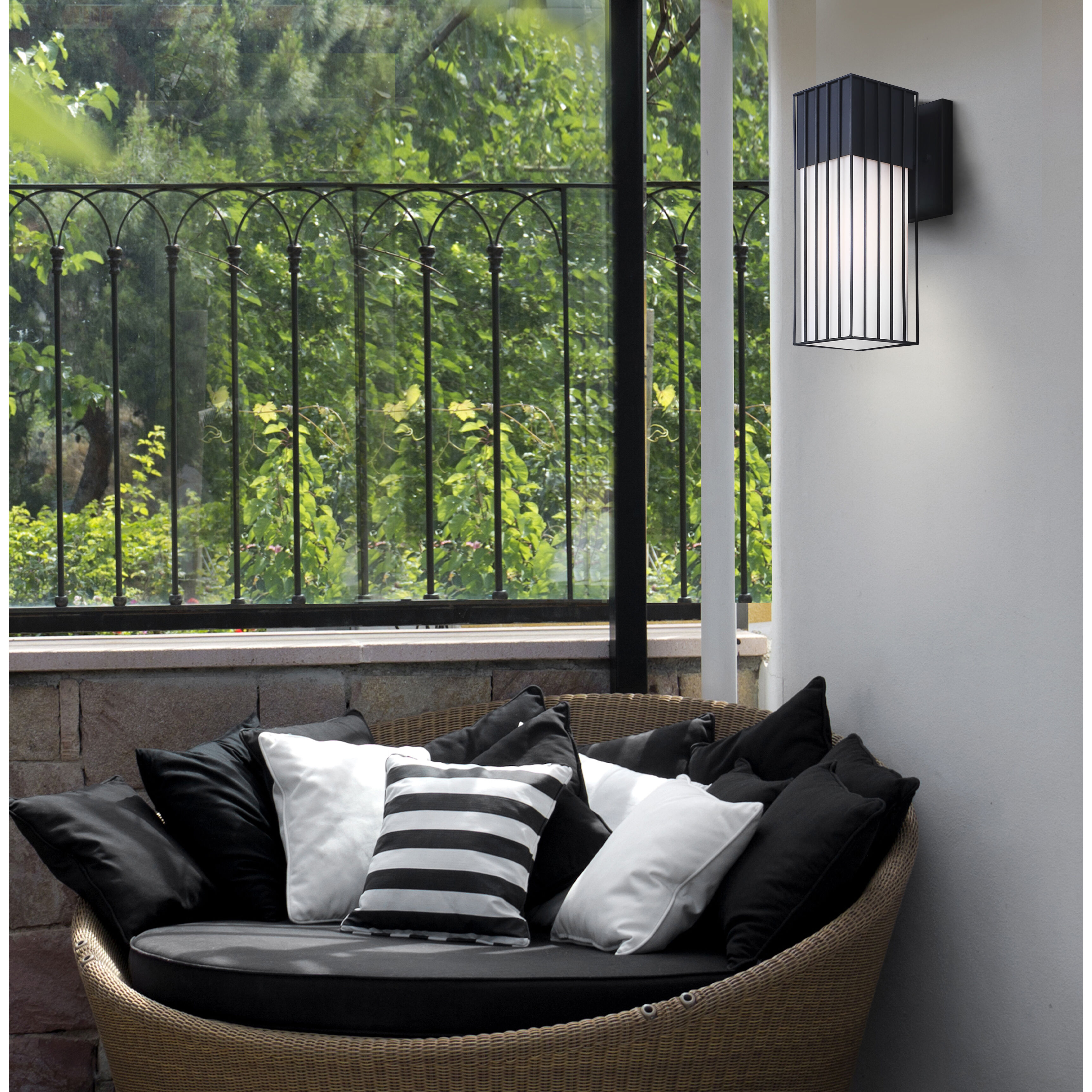 Oslo 1 Light 4.5 inch Black Outdoor Lantern