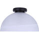 Marek 1 Light 13 inch Matte Black Flush Mount Ceiling Light