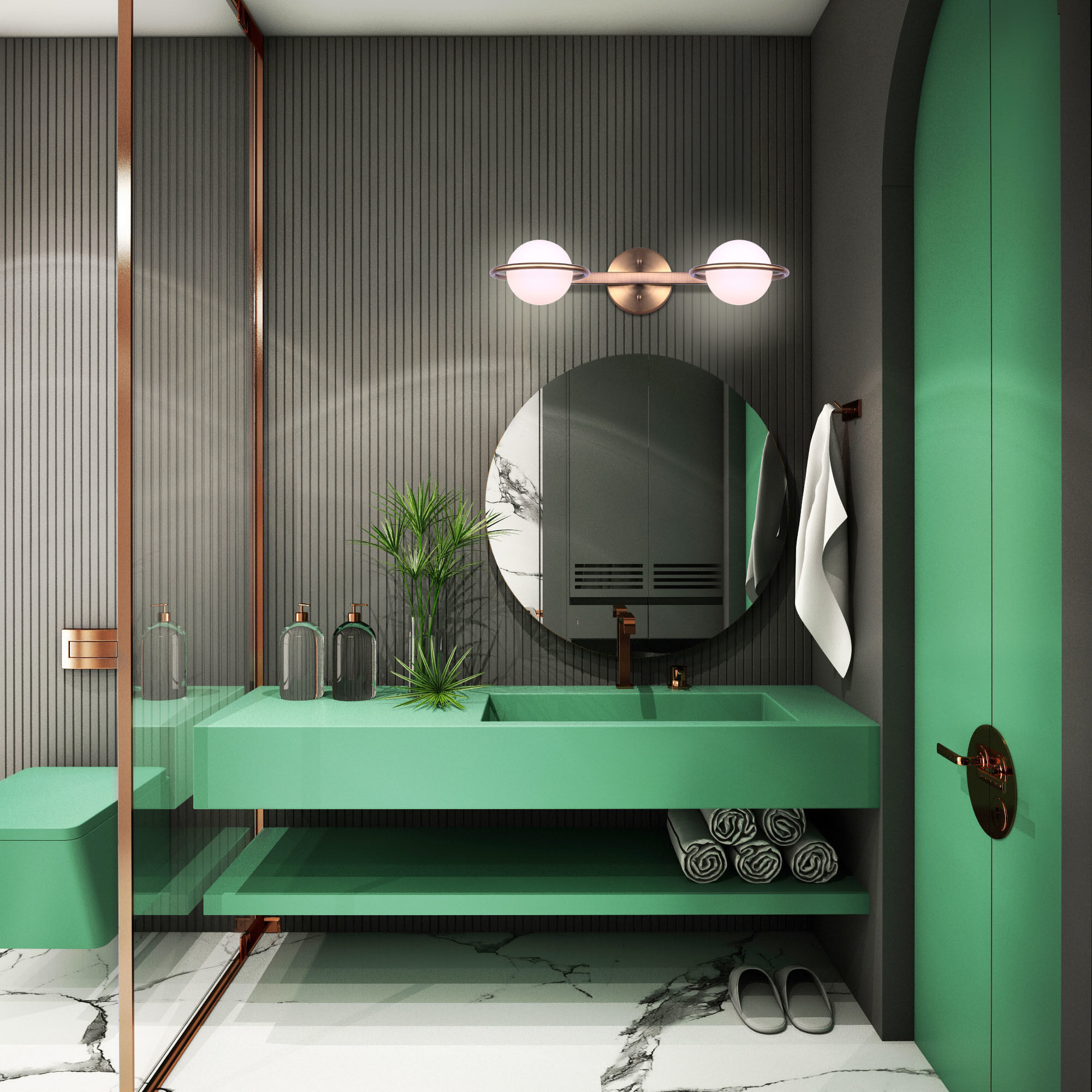 Madison 2 Light 21.38 inch Gold Vanity Light Wall Light