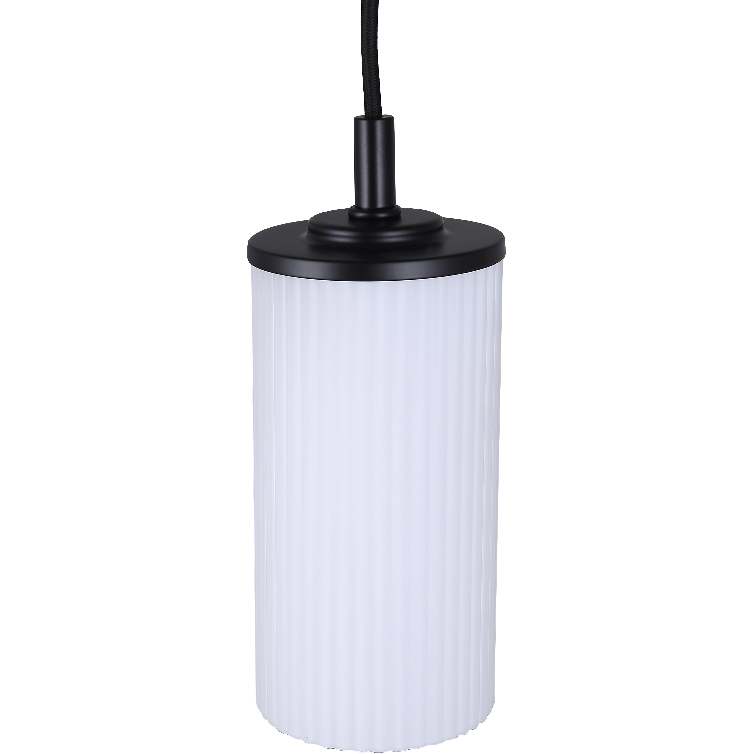Kinslea 1 Light 4.75 inch Matte Black Pendant Ceiling Light in White Glass