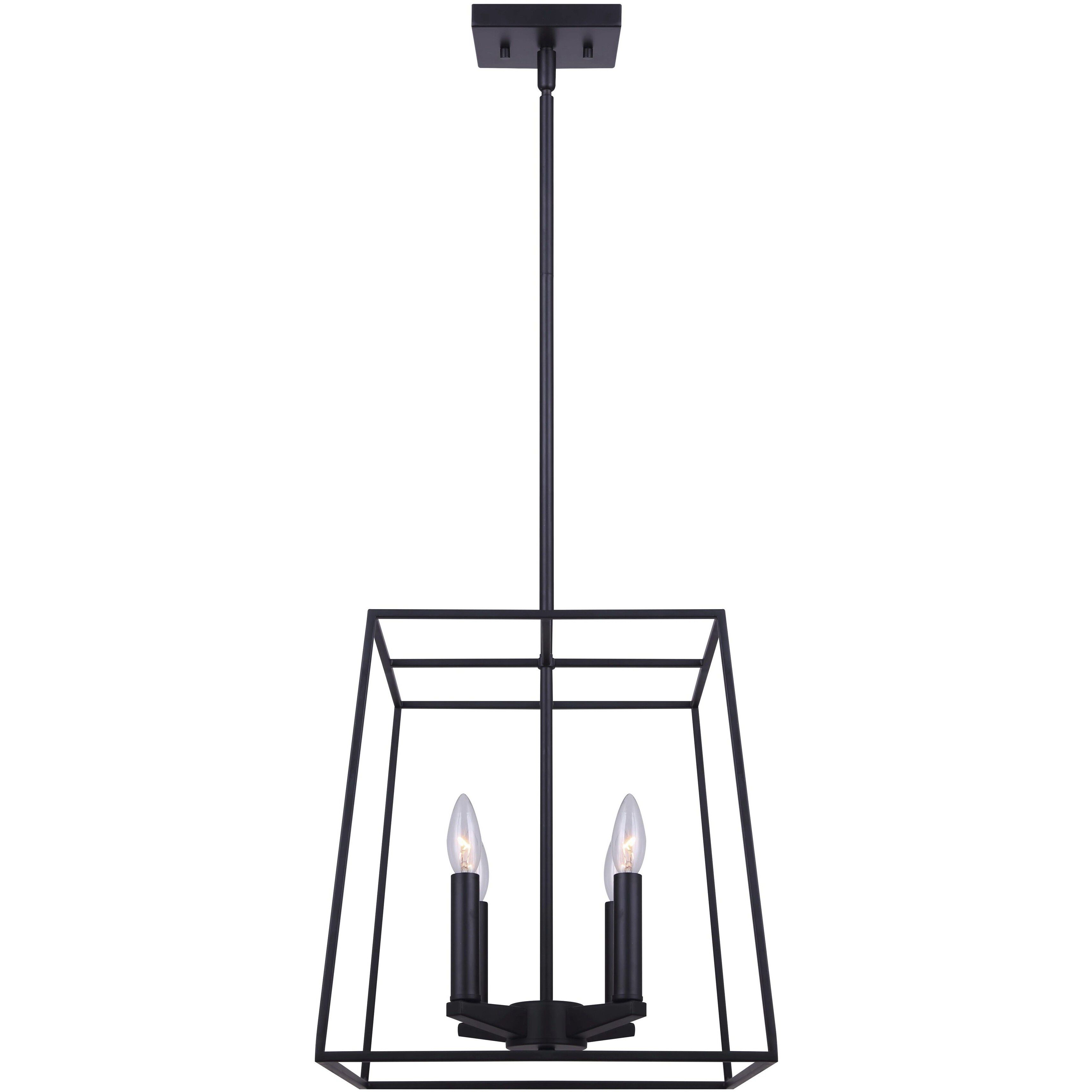 Madison 4 Light 14 inch Black Chandelier Ceiling Light