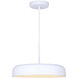 Zaria LED 18.25 inch White Chandelier Ceiling Light