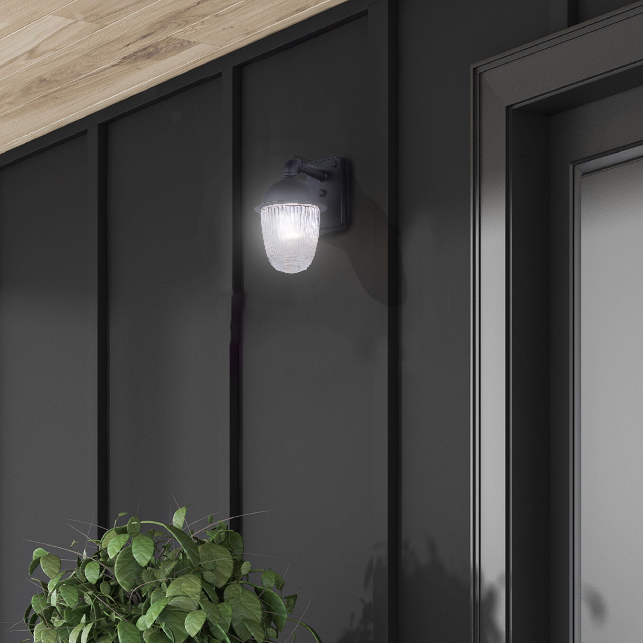 Seni 1 Light 5 inch Black Outdoor Lantern