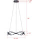 Castra LED 23.13 inch Black Chandelier Ceiling Light