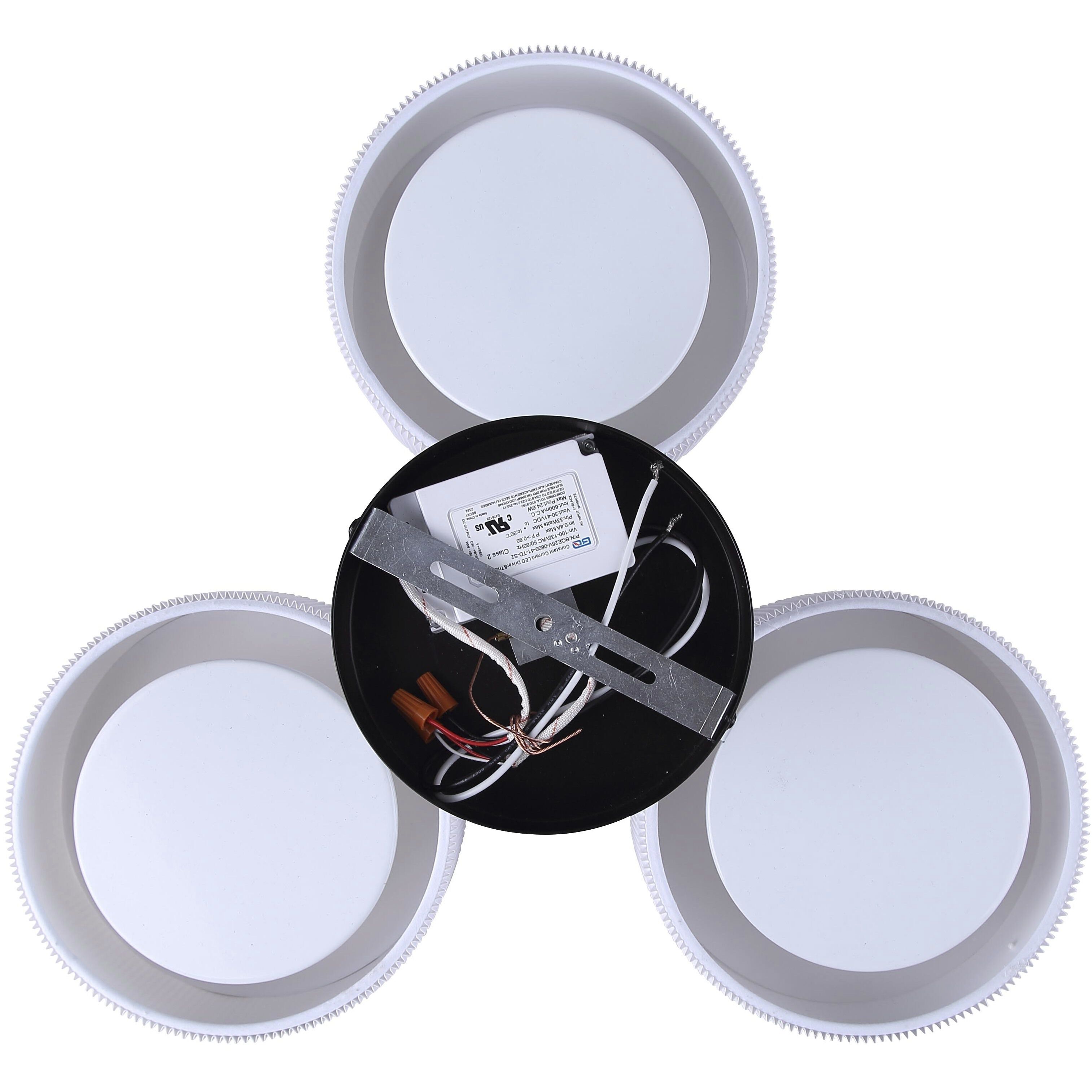 Carmynn LED 21.13 inch Black Semi-Flush Mount Ceiling Light