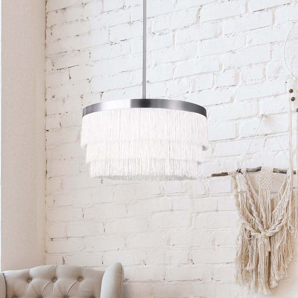 Syren 3 Light 18 inch Brushed Nickel Chandelier Ceiling Light