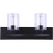 Hampton 2 Light 18 inch Black Vanity Light Wall Light