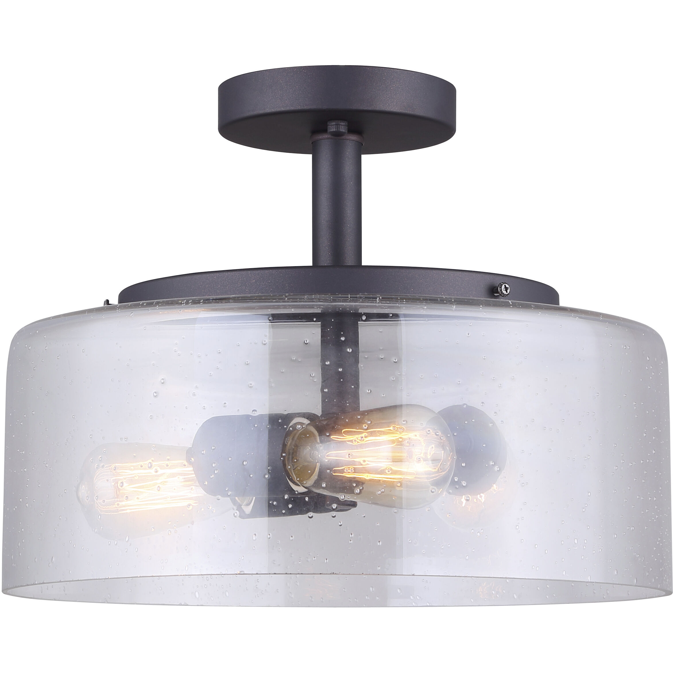 Madison 3 Light 13 inch Oil Rubbed Bronze Semi-Flush Ceiling Light