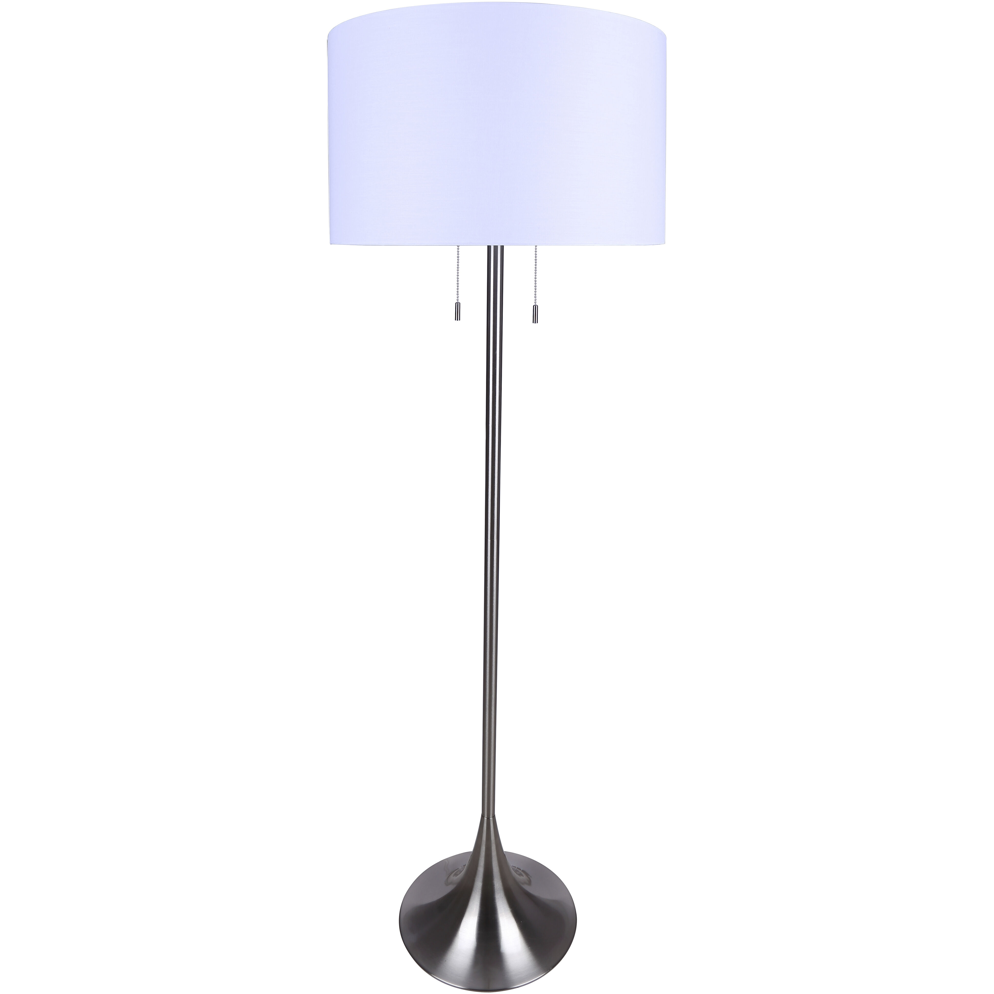 Clara 61 inch 100.00 watt Brushed Nickel Floor Lamp Portable Light