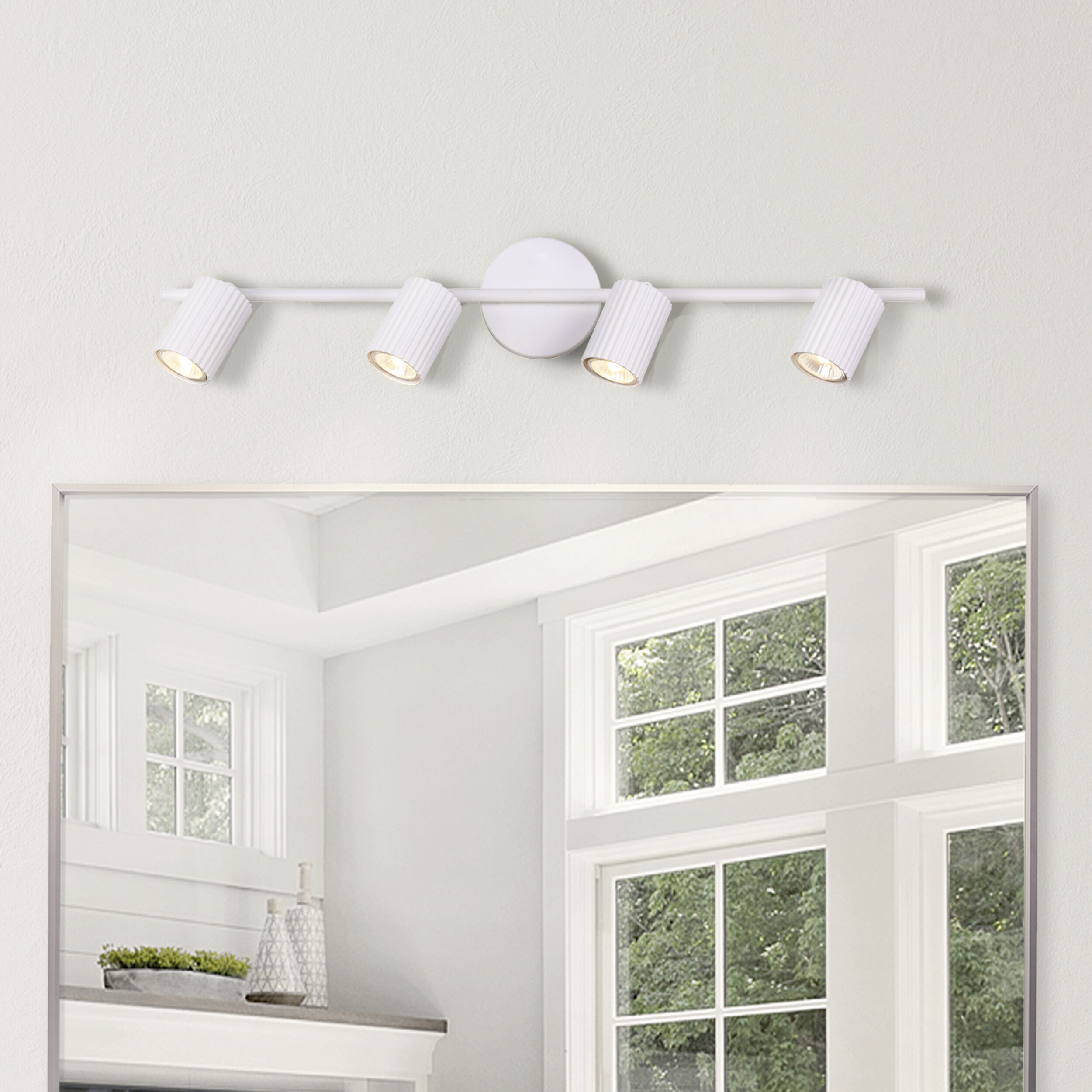 Rexton 4 Light White Track Lighting Ceiling Light