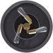 Jenner 3 Light 15 inch Black/Gold Chandelier Ceiling Light