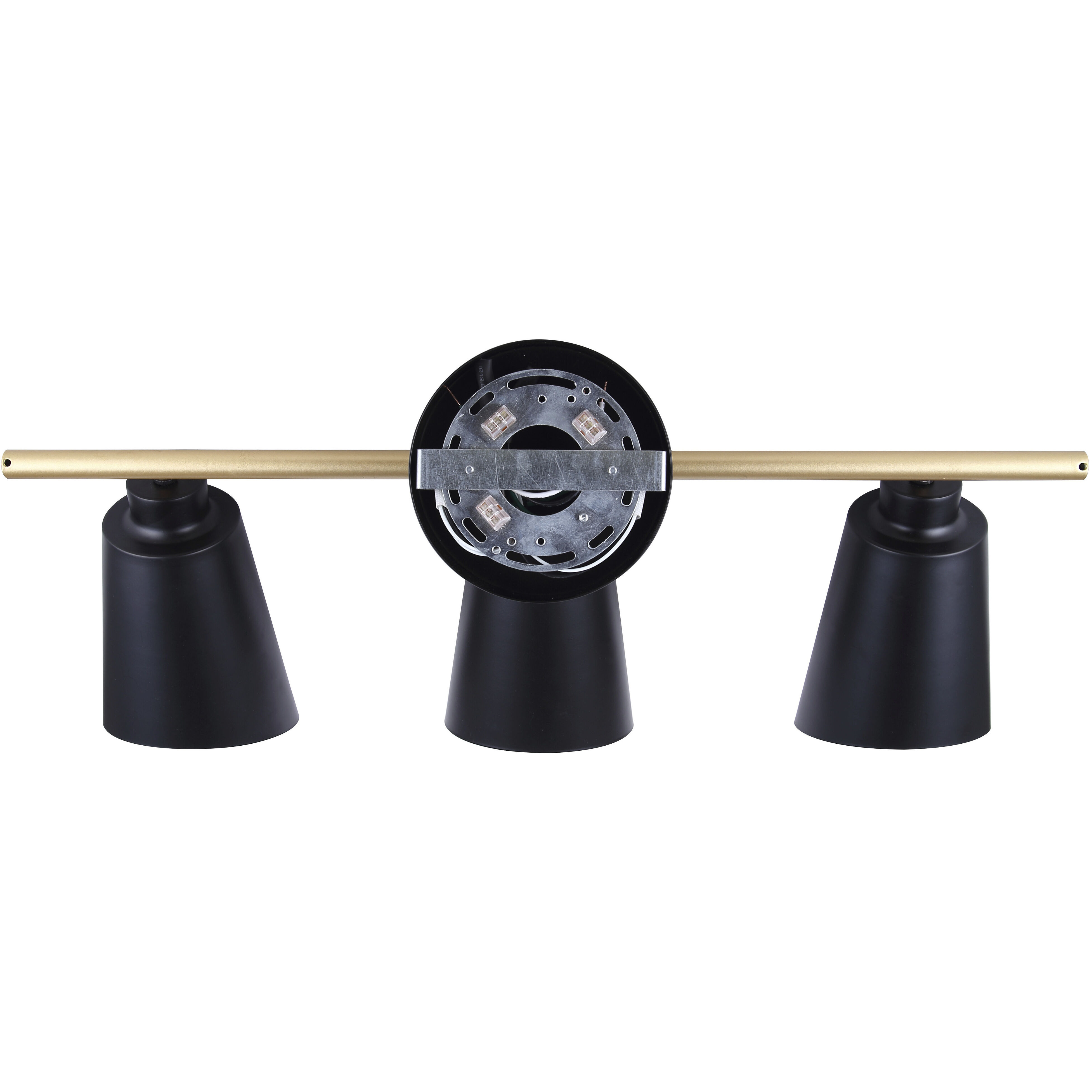 Rame 3 Light 23 inch Black/Gold Vanity Light Wall Light