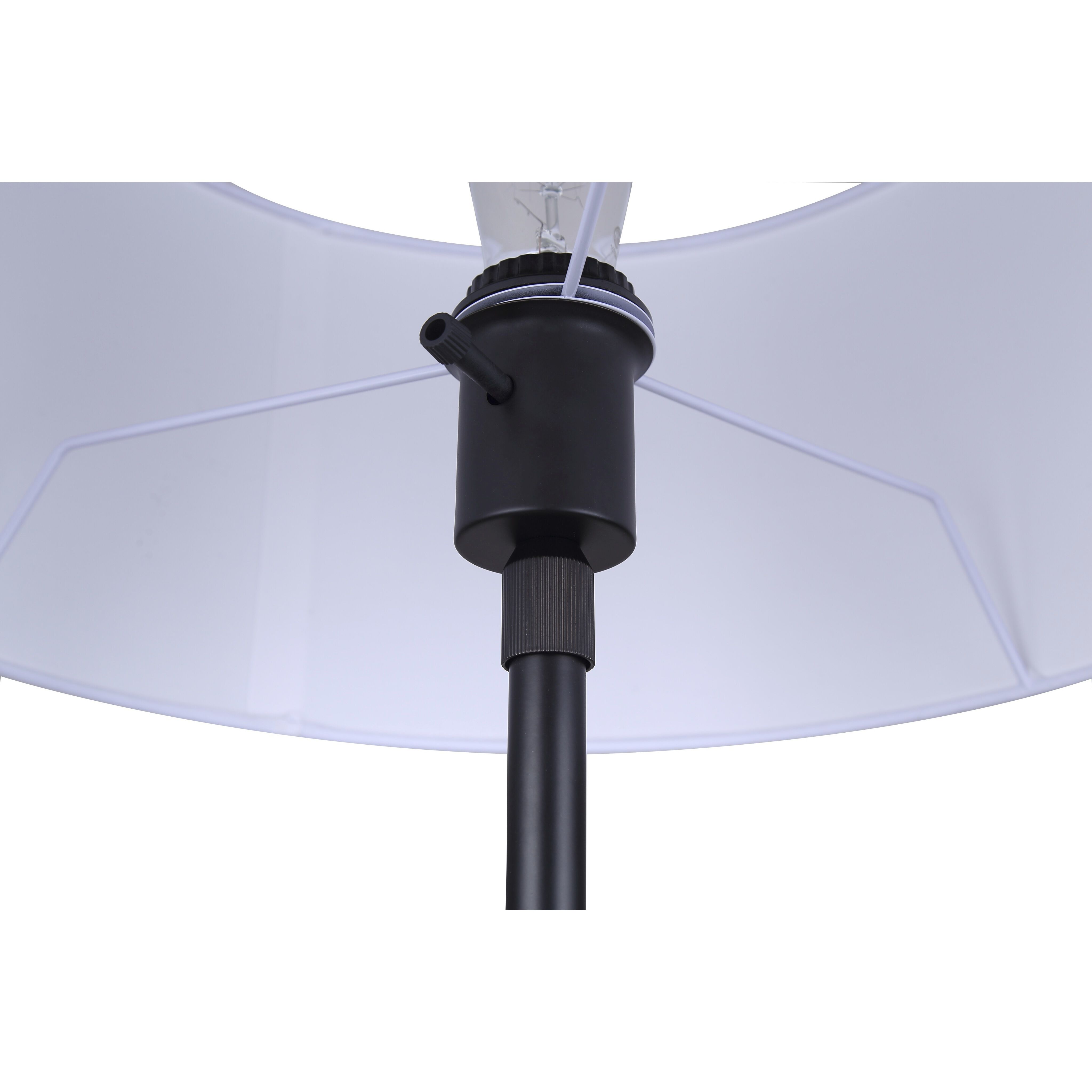 Sull 57 inch 150.00 watt Black and Wood Floor Lamp Portable Light