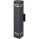 Madison 2 Light 20 inch Black Outdoor Wall Light 