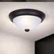 Canarm Classic 1 Light 11 inch Matte Black Flush Mount Ceiling Light in Frosted Glass, Twin Pack
