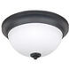 New Yorker 2 Light 13 inch Oil Rubbed Bronze Flushmount Ceiling Light