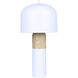 Caleb 19 inch 60.00 watt Matte White & Wood Table Lamp Portable Light