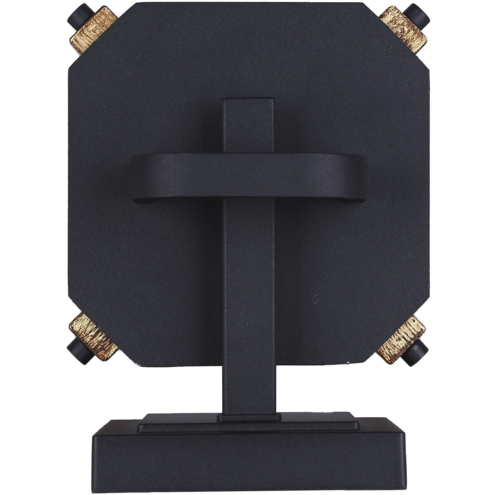 Aki 1 Light 12 inch Black and Wood Outdoor Wall Lantern