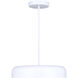Zaria LED 18.25 inch White Chandelier Ceiling Light