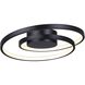 Livana LED 16 inch Black Flush Mount Ceiling Light