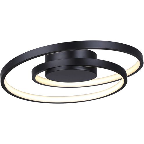 Livana LED 16 inch Black Flush Mount Ceiling Light