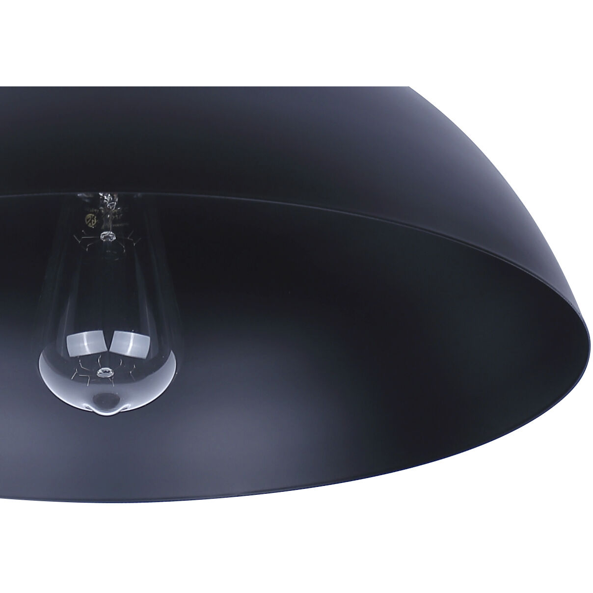 Eddie 15.5 inch Black Semi-Flush Mount Ceiling Light
