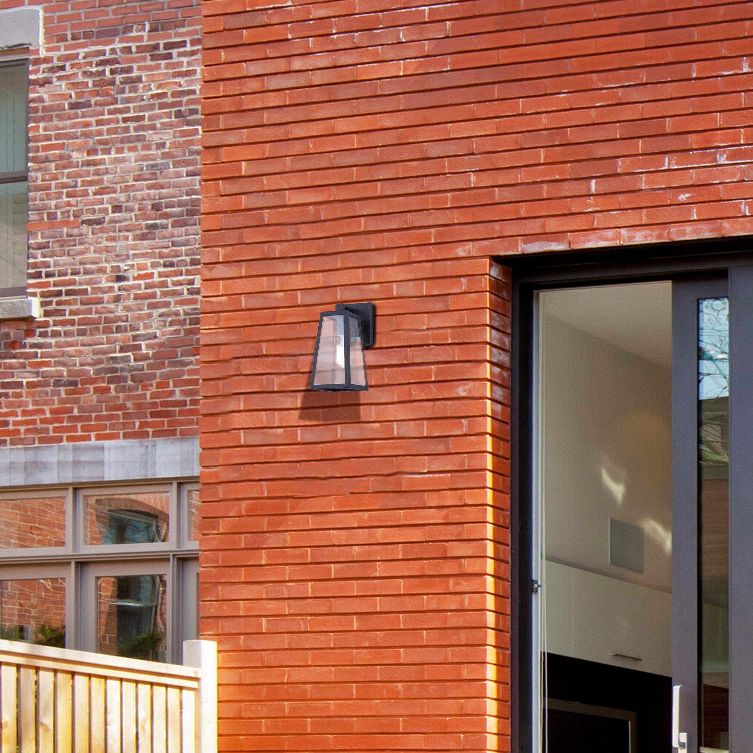 Coralea 1 Light 13 inch Sand Black Outdoor Wall Lantern