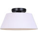 Aspen 1 Light 13.25 inch Black Flush Mount Ceiling Light