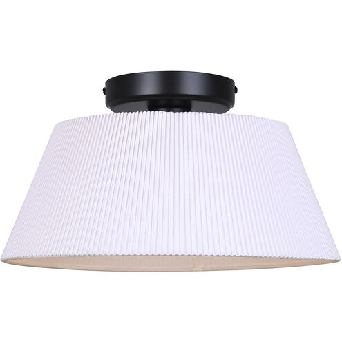 Aspen 1 Light 13.25 inch Black Flush Mount Ceiling Light