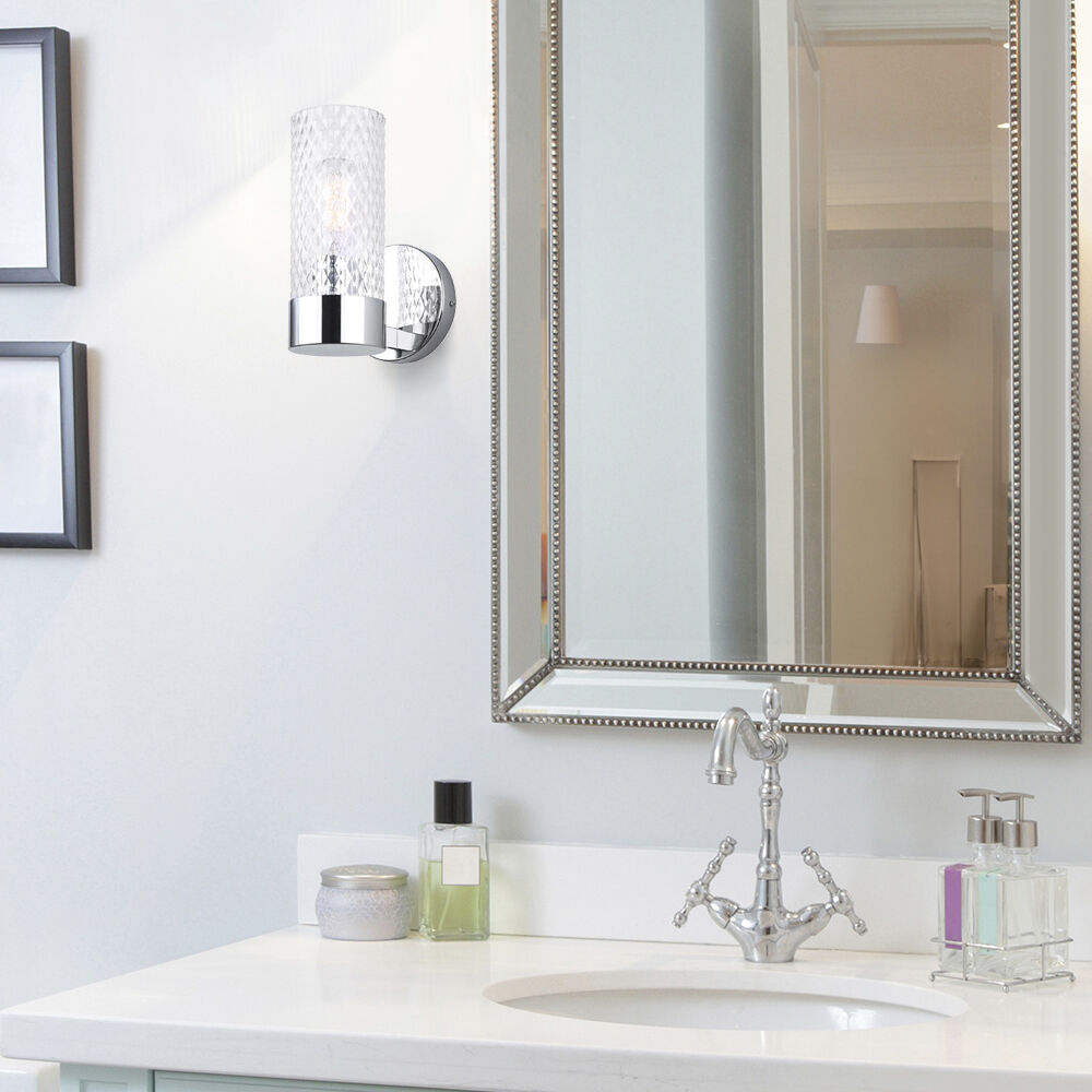 Eden 1 Light 6.88 inch Chrome Vanity Light Wall Light