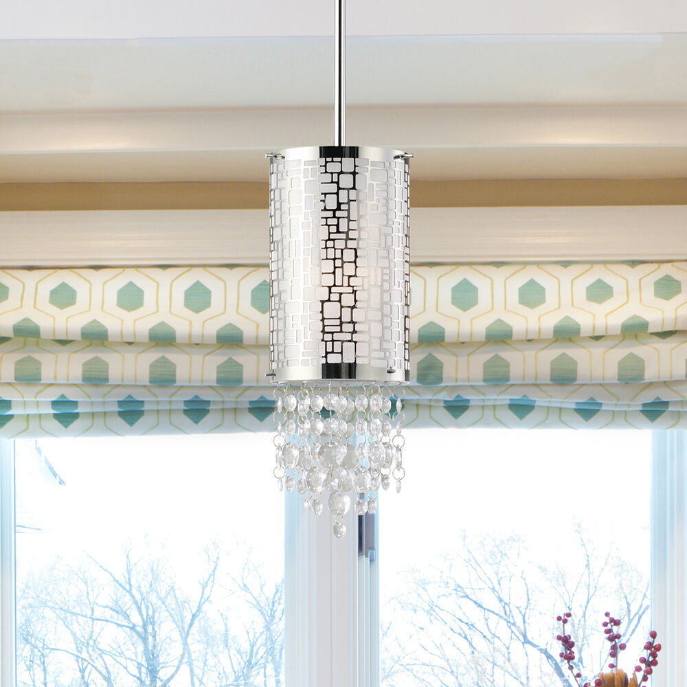 Madison 1 Light 4.25 inch Chrome Pendant Light Ceiling Light