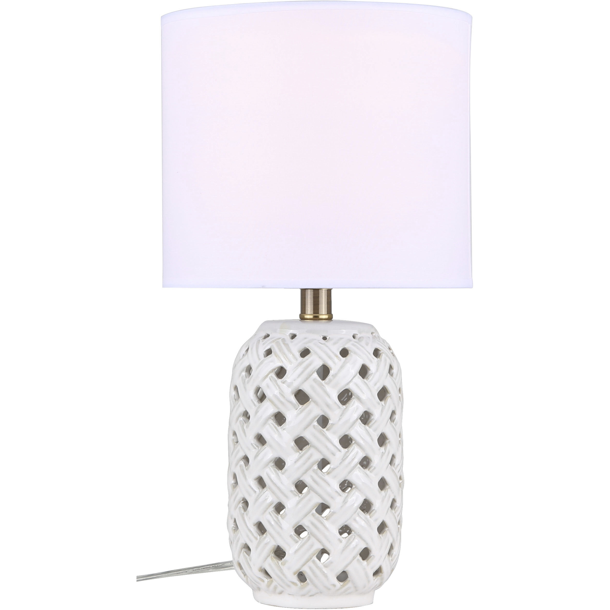 Luana 16.25 inch 60.00 watt Gold/White Table Lamp Portable Light