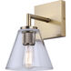 Berklie 1 Light 8 inch Gold Vanity Light Wall Light