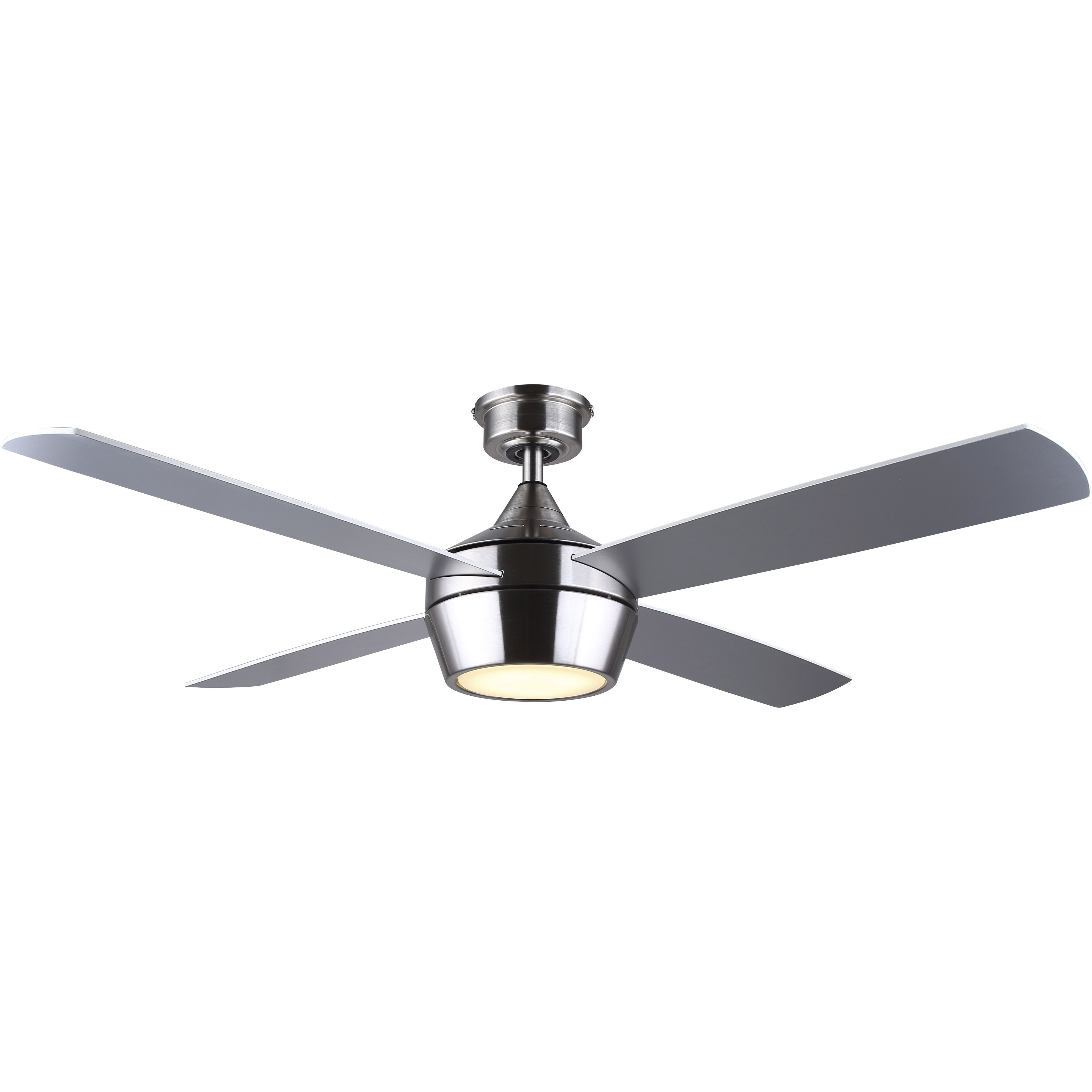 Judson 52 inch Brushed Nickel with Grey and White Blades Ceiling Fan