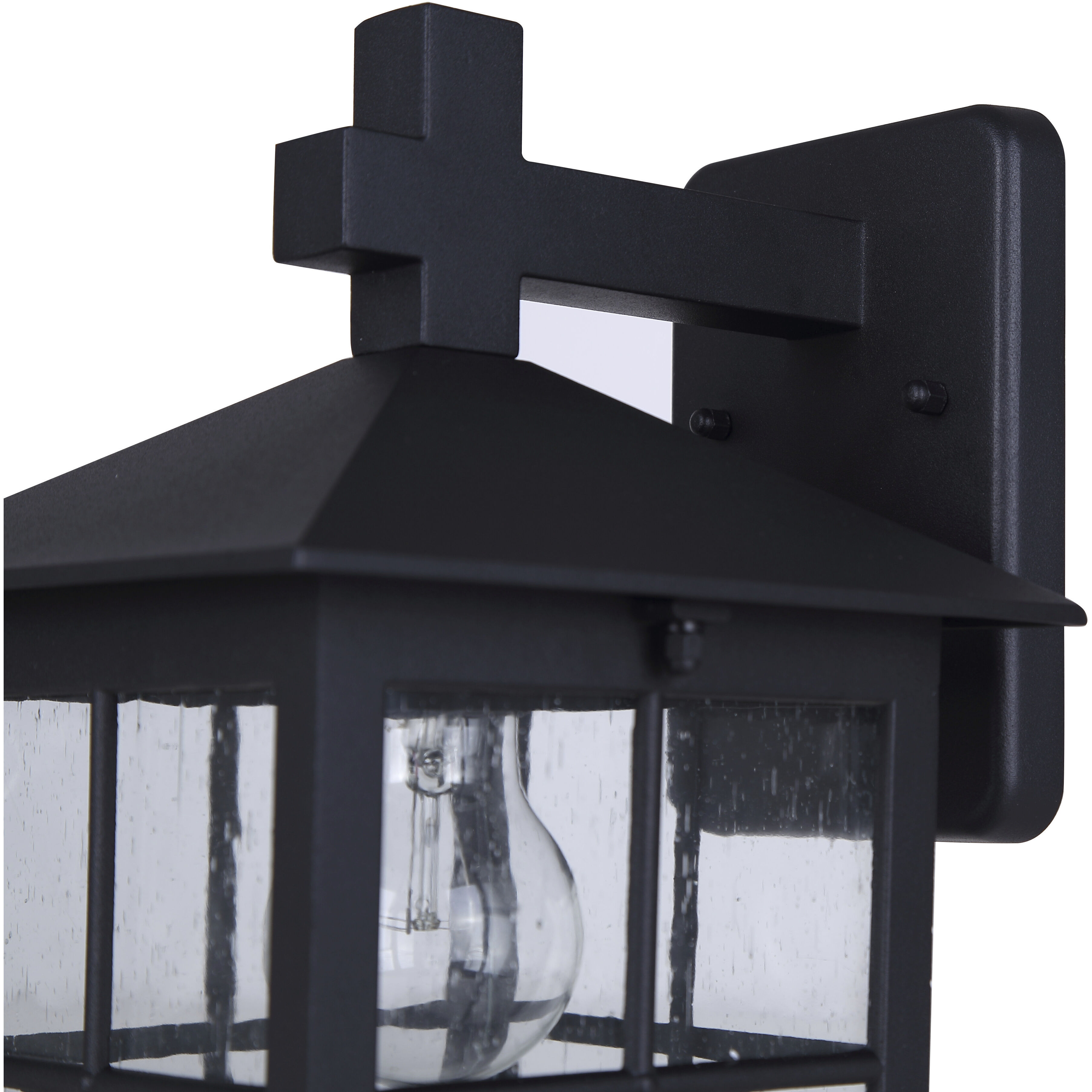 Dom 1 Light 11.5 inch Sand Black Outdoor Wall Lantern